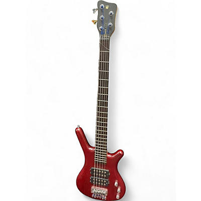 RockBass by Warwick Used RockBass by Warwick Corvette 5 String Red Electric Bass Guitar