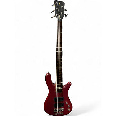 Used RockBass by Warwick Streamer 5 Trans Crimson Red Electric Bass Guitar
