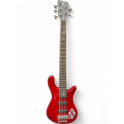 Used RockBass by Warwick Streamer LX-5 Red Electric Bass Guitar