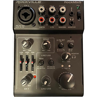 Used Rockville ROCKMIX 5 Powered Mixer