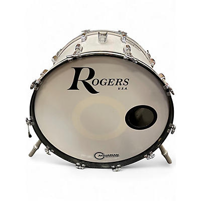 Used Rodgers 3 Piece Big R  White Drum Kit