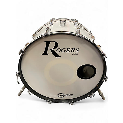 Used Rodgers 3 Piece Big R  White Drum Kit White