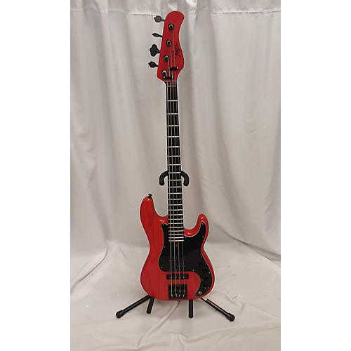 Used Roger PB Red Electric Bass Guitar Red