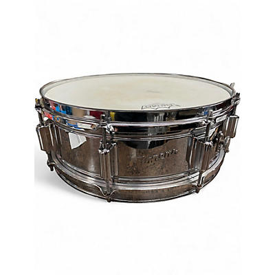 Used Rogers 14X5 POWERTONE CHROME OVER BRASS SNARE CHROME Drum