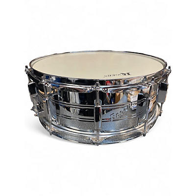 Used Rogers 14X6 STEEL SNARE SILVER Drum