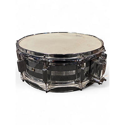 Used Rogers 14in 5 Line Dyna-Sonic Brass  Silver Drum