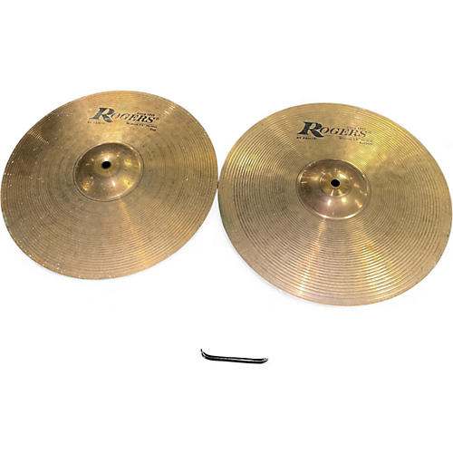 Used Rogers 14in Bronze Hi Hat Pair Cymbal 33