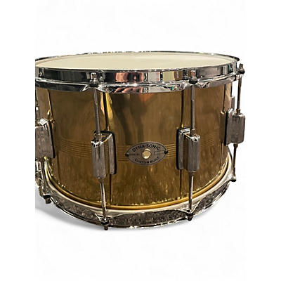 Used Rogers 14in  Dyna-Sonic Snare Drum  Brass Drum