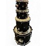 Used Rogers 4 Piece DRUM KIT BLACK Drum Kit BLACK