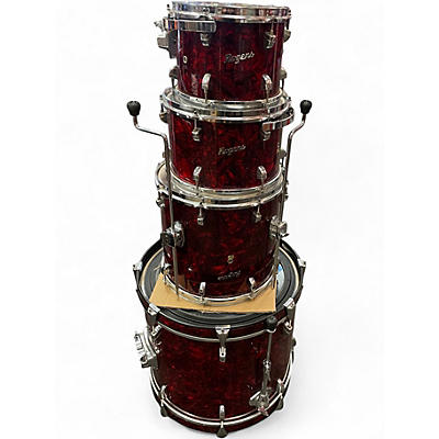 Used Rogers 4 Piece Londoner 4 Pc Shell Pack (No Tom Arms) Red Pearl Drum Kit