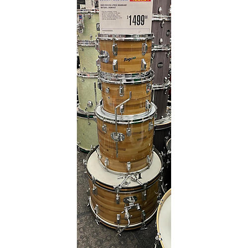 Rogers Used Rogers 4 piece Mahogany Natural Drum Kit Natural