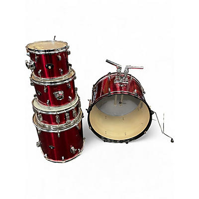 Used Rogers 5 Piece Crimson Kit Metallic Red Drum Kit