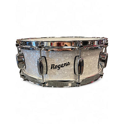 Used Rogers 5X14 DYNASONIC WHITE MARINE PEARL Drum