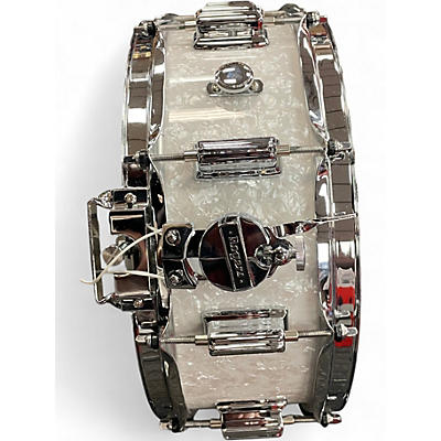 Used Rogers 5X14 Dynasonic Snare White Marine Pearl Drum
