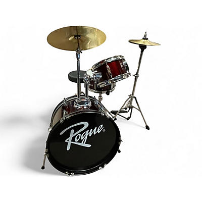 Used Rogue 3 Piece LIL' KICKER 3-PIECE JUNIOR  DARK RED Drum Kit