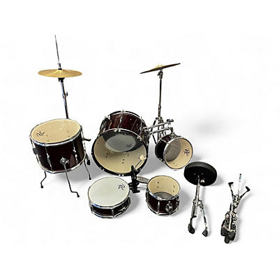 Used Rogue 5 Piece 5 Piece Complete Drum Kit Red Drum Kit