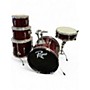 Used Rogue 5 Piece BEGINNER 5 PIECE DRUM KIT Wine Red Drum Kit Wine Red