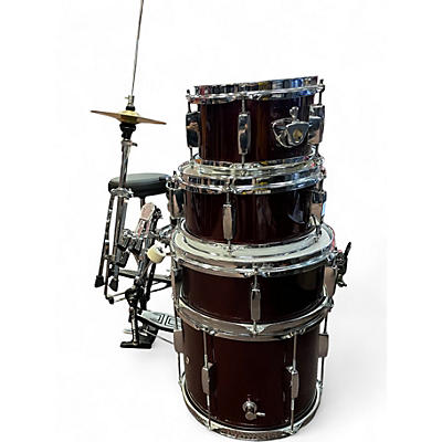 Used Rogue 5 Piece Junior Kicker Maroon Drum Kit