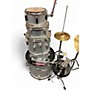 Used Rogue 5 Piece drum set Silver Drum Kit Silver