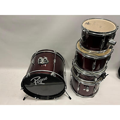 Used Rogue 5 piece JUNIOR KICKER RED SPARKLE Drum Kit