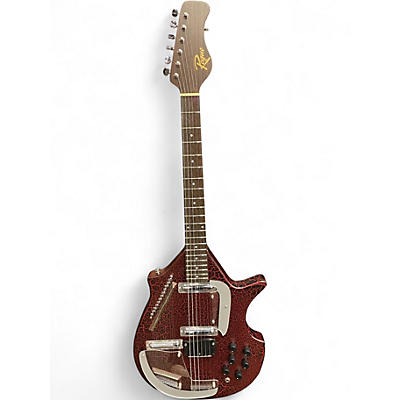 Used Rogue Electric Sitar Guitar Red Solid Body Electric Guitar