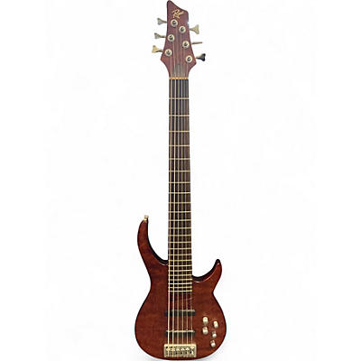 Used Rogue Ix406 Brown Electric Bass Guitar