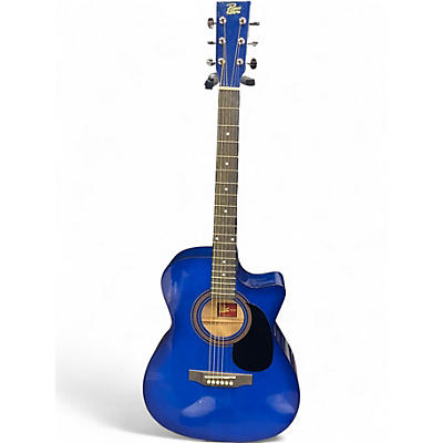 Used Rogue RA-090 Dreadnought Blue Acoustic Guitar