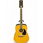 Used Rogue RD80 Natural Acoustic Guitar Natural
