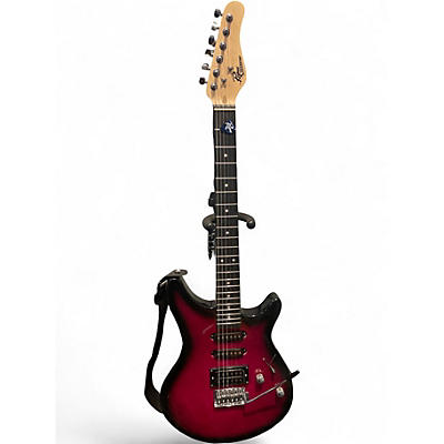 Used Rogue RR100PKWB Candy Red Burst Solid Body Electric Guitar