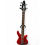 Used Rogue lx205b Chrome Red Electric Bass Guitar Chrome Red