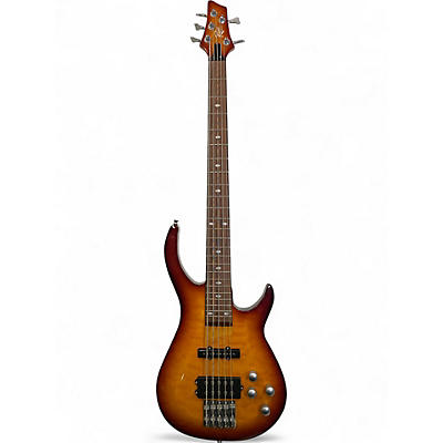 Used Rogue lx405 2 Color Sunburst Electric Bass Guitar