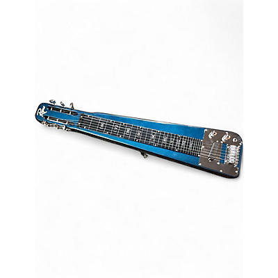 Used Rogue rls-1 lAP sTEEL Blue Metallic Lap Steel