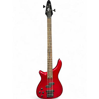 Used Rogue series III left handed  bass Chrome Red Metallic Electric Bass Guitar