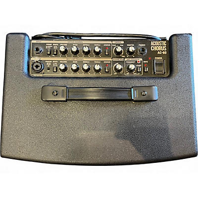 Used Roland AC60 60W 2X6.5 Acoustic Guitar Combo Amp
