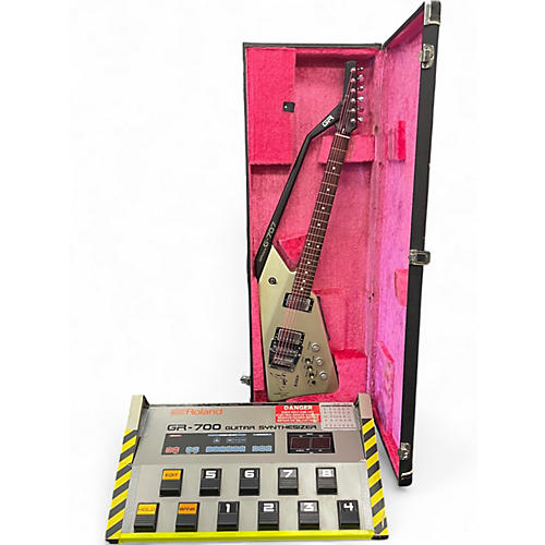 Used Roland G-707 W/ GR700 SILVER Solid Body Electric Guitar SILVER