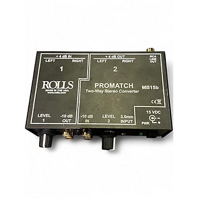 Used Rolls MB15b ProMatch Two-Way Stereo Converter Microphone Preamp