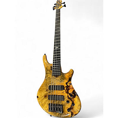 Used Roscoe SKB-3005 Buckeye Burl Electric Bass Guitar