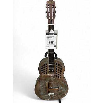 Used Royal RESONATOR Silver Oyster Pearl Resonator Guitar