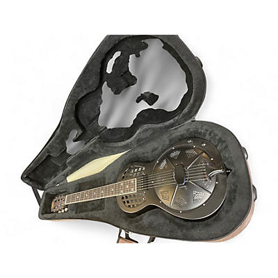 Used Royall 231797 PARLORIZER BRASS BODY MATTE BLACK Resonator Guitar