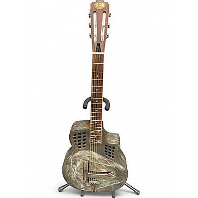 Used Royall TRIFECTA  DISTRESSED BRASS Resonator Guitar