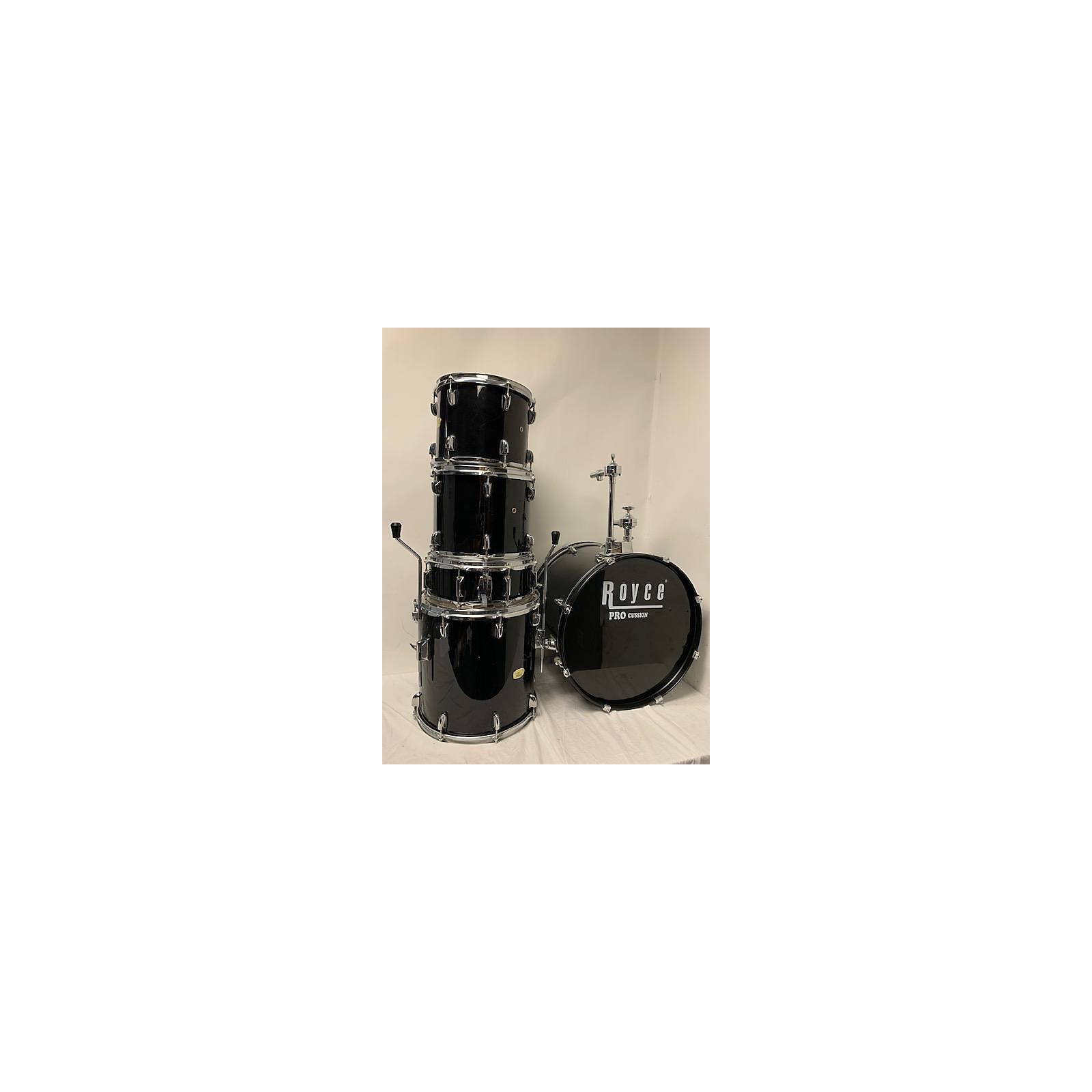 Used Royce 5 piece Standard Black Drum Kit Black Musician's Friend