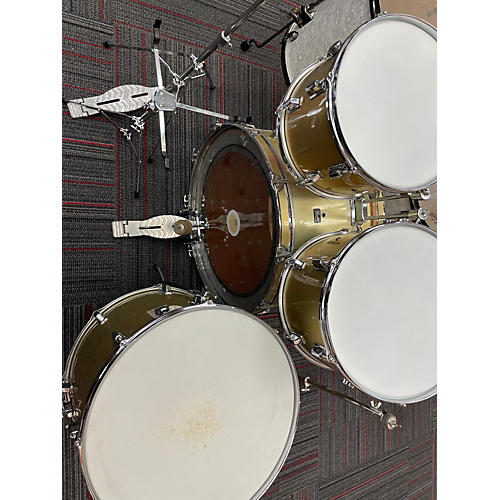 Used Ruther 4 piece Ruther 5 Piece With Hardware Royal Olive Drum Kit Royal Olive