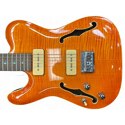 Used Rwg TELECASTER P90s Honey Amber Hollow Body Electric Guitar