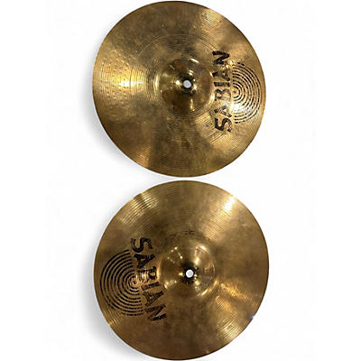 Used SABIAN 13in AA MARCHING HATS PAIR Cymbal