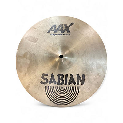 Used SABIAN 13in AAX Stage Hi Hat Pair Cymbal