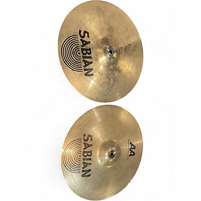Used SABIAN 14in AA REGULAR HI HAT PAIR Cymbal