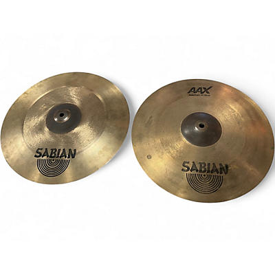 Used SABIAN 14in AAX Freq Hi Hat Pair Cymbal