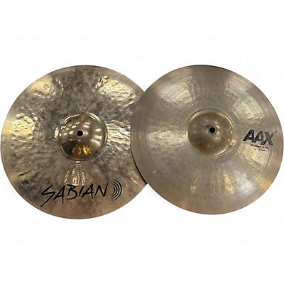 Used SABIAN 14in AAX MEDIUM HI HATS PAIR Cymbal