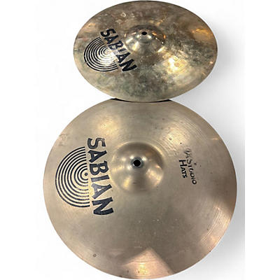Used SABIAN 14in AAX STUDIO HI HAT PAIR Cymbal