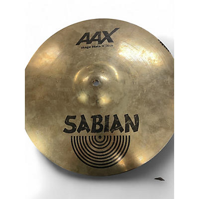 Used SABIAN 14in AAX Stage Hi Hat Pair Cymbal